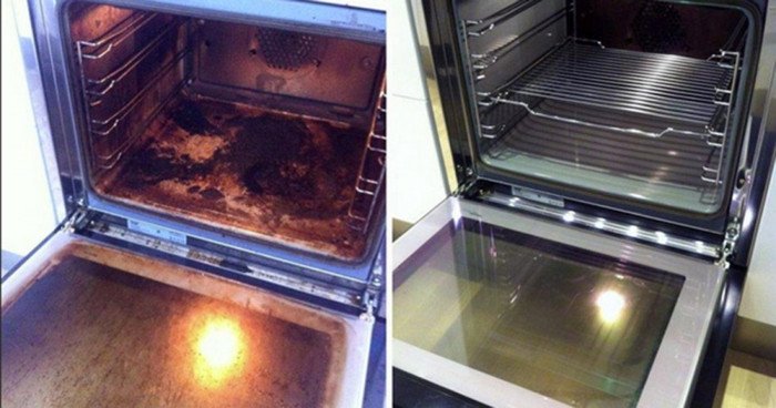 How to clean the oven without chemicals