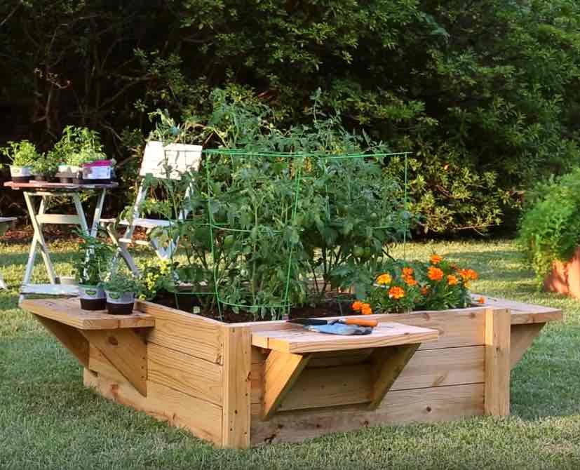 How to make a raised bed with benches