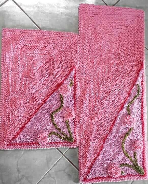 Pink fruffle carpet