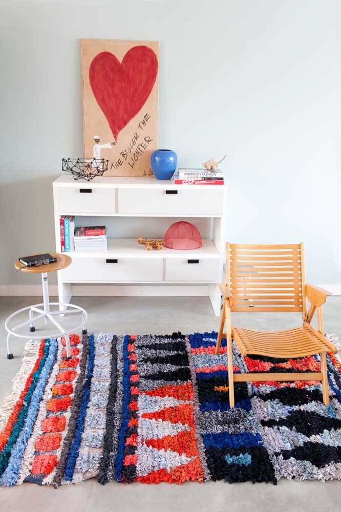 Geometric rug for living room