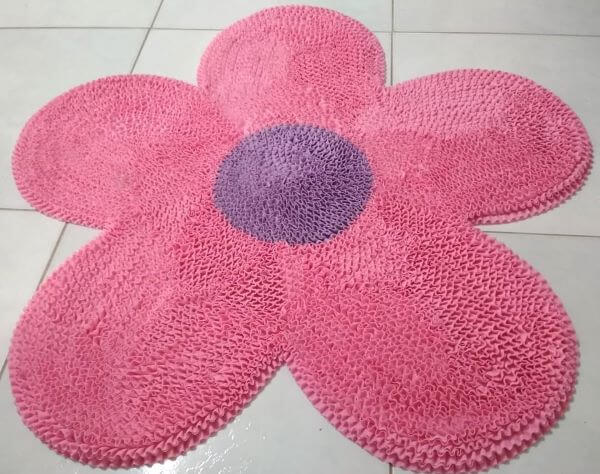 Frufru pink flower rug