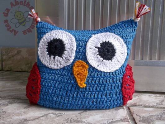 Owl crochet door weight