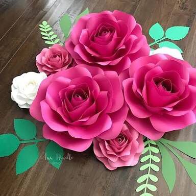 paper roses - pink paper roses
