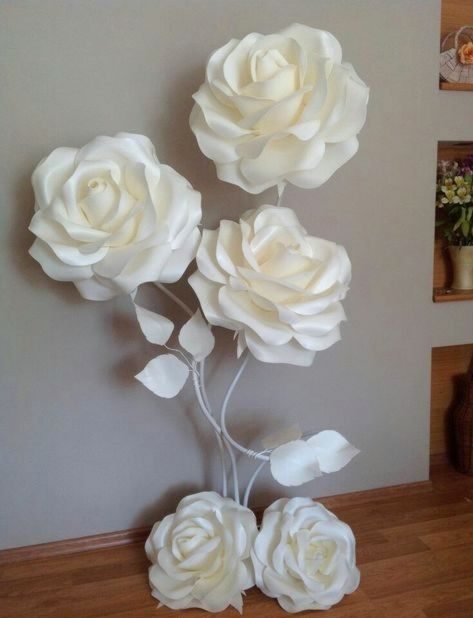 paper roses - arrangement of paper roses