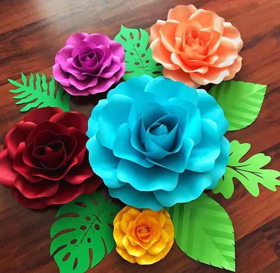 paper roses - paper roses centerpiece