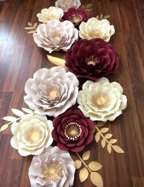 paper roses - colored paper roses centerpiece