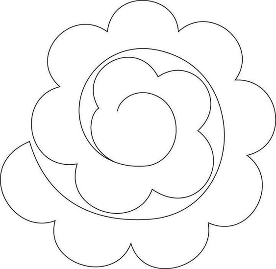 paper roses - simple template