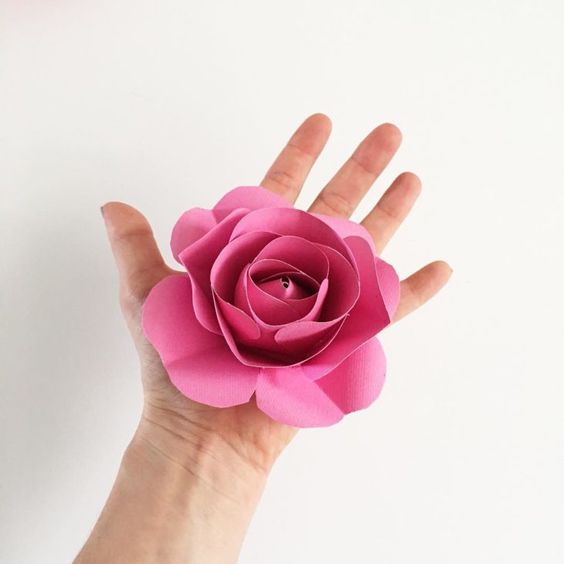 paper roses - pink card stock