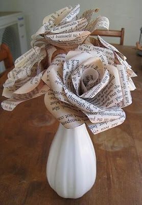 paper roses - newspaper roses