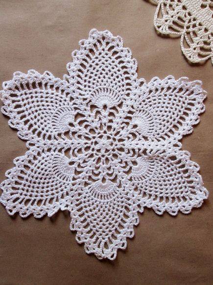 Crochet flowers as centerpiece