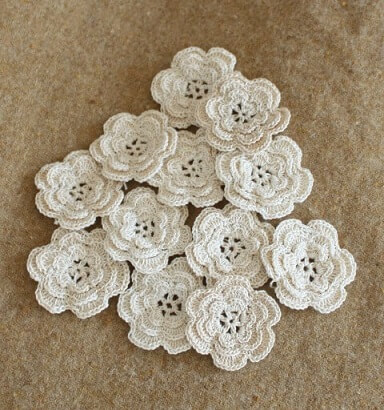 White crochet flower