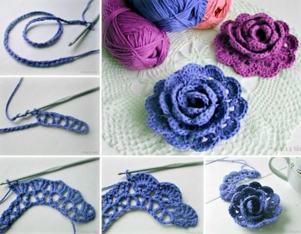 Crochet flower tutorial