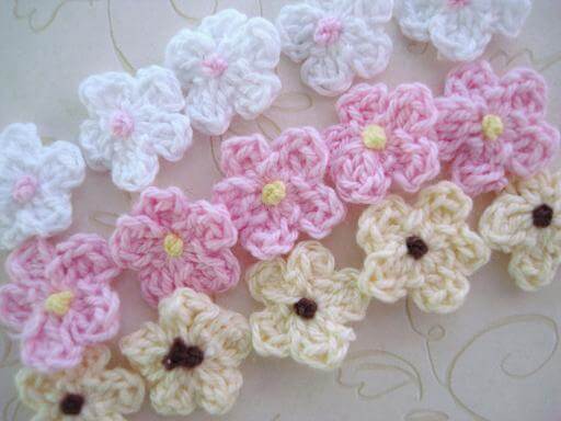 Crochet flower in light tones