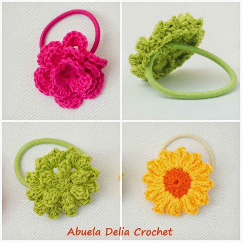 Crochet flower in hair liguinha