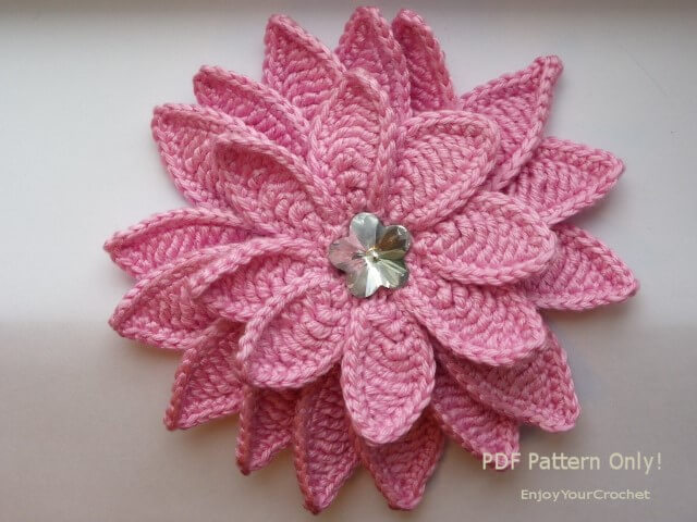 Multi-layer crochet flower
