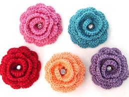Crochet flower of various colors
