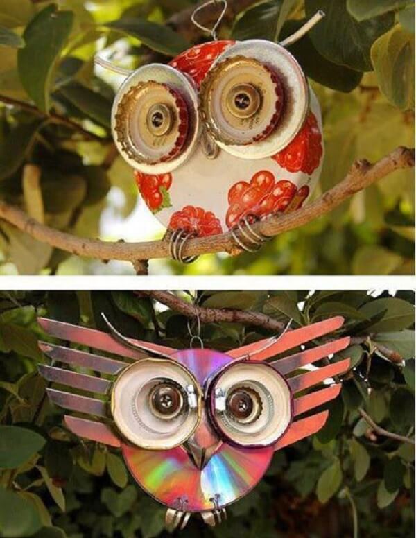 Form beautiful owls through CD crafts