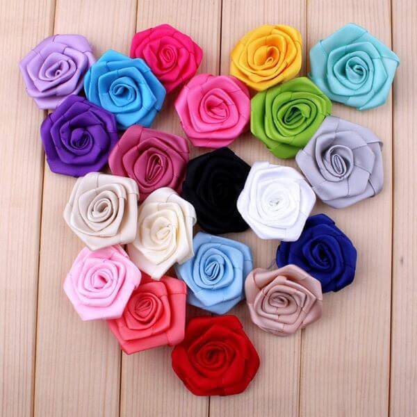 Satin flower with colorful colors