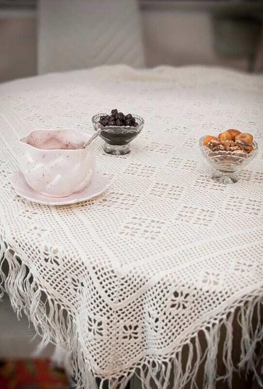 crochet tablecloth template with fringes