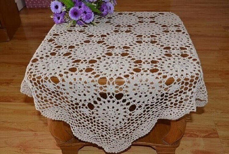 crochet tablecloth for coffee table
