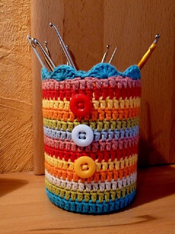 Crochet Decorated Cans