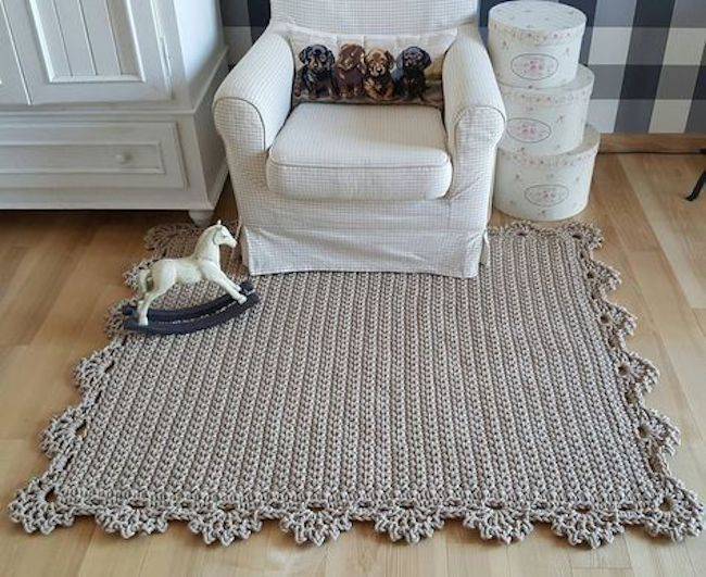 crochet nozzle for square string rug