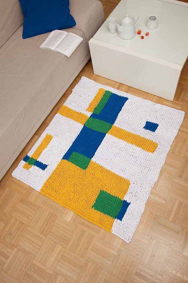 square crochet rug for living room