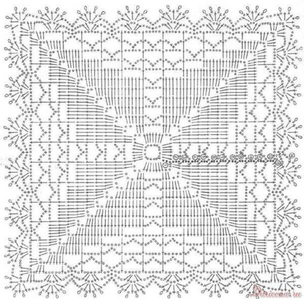 Square crochet rug pattern
