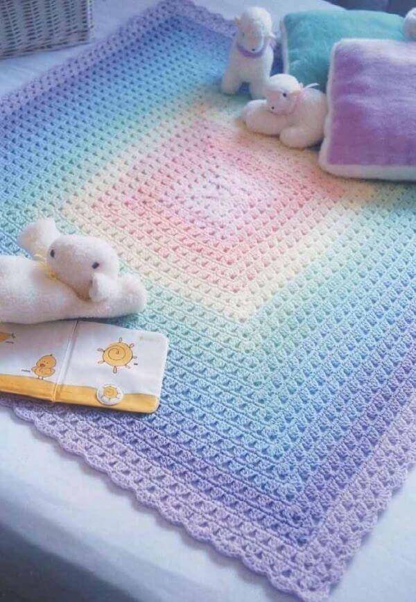 Crochet rug for baby room