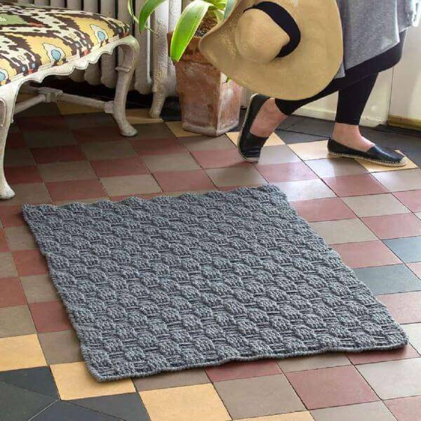 how to make square crochet rug