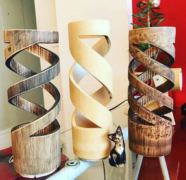 Create beautiful lamps from bamboo crafts