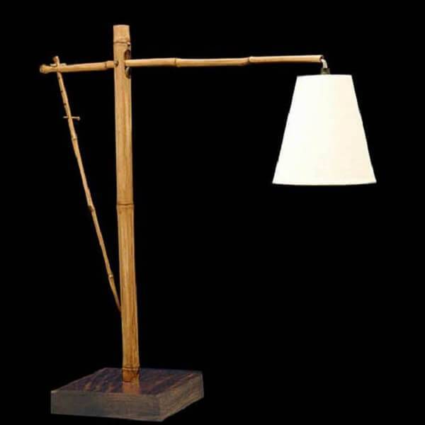 Charming lamp made from bamboo crafts