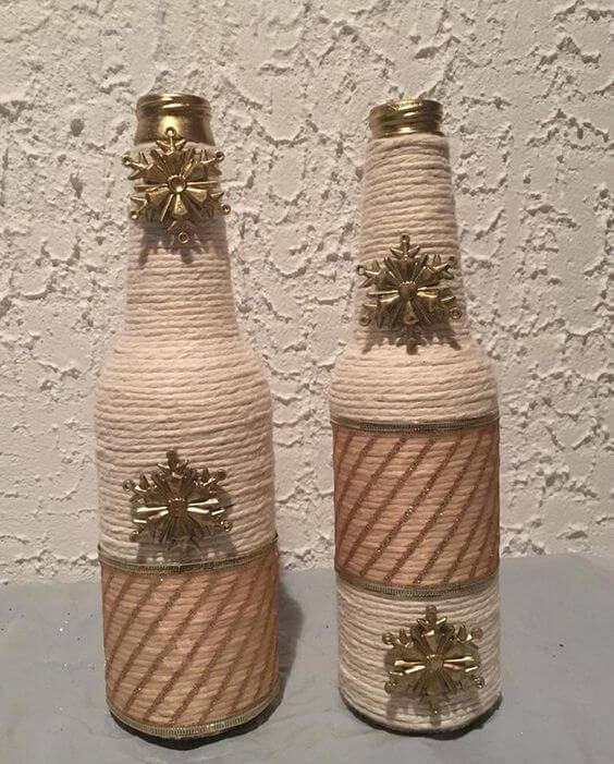 bottles decorated with string - bottle with string and pendant