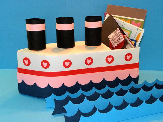 Toy boat made with milk carton crafts