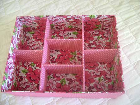 Jewelery box made with reused milk carton crafts