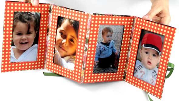 Crafts with milk box picture frame