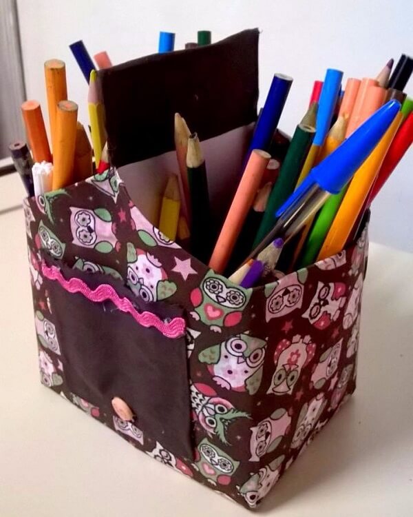 Form a charming craft pencil holder with milk carton