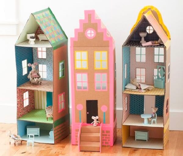 Crafts with milk box form beautiful dollhouses