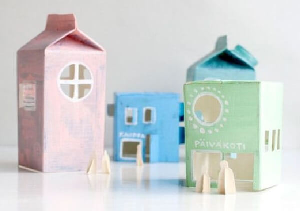 Build houses with milk carton