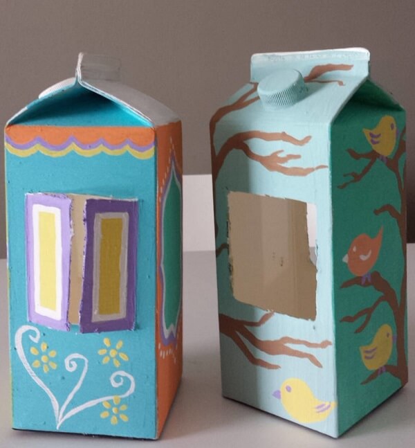 Build a simple little house with milk carton