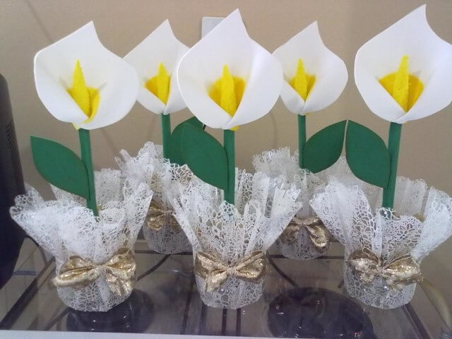 Learn how to make EVA flower with milk cup shape