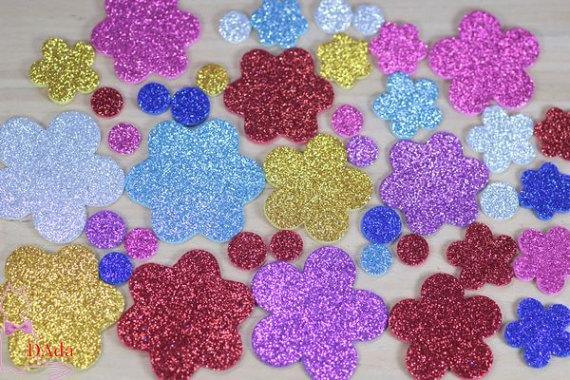 EVA flower base with glitter