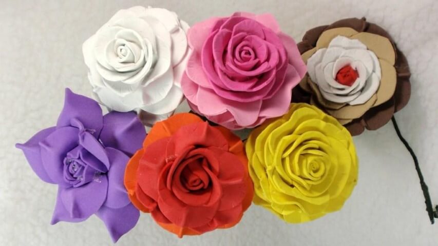 EVA roses in different colors
