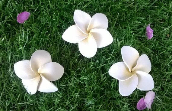 Simple white EVA flowers