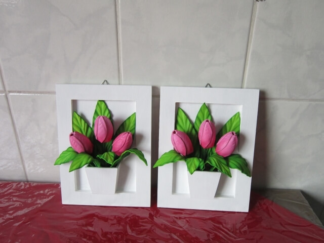 Frames with EVA flowers