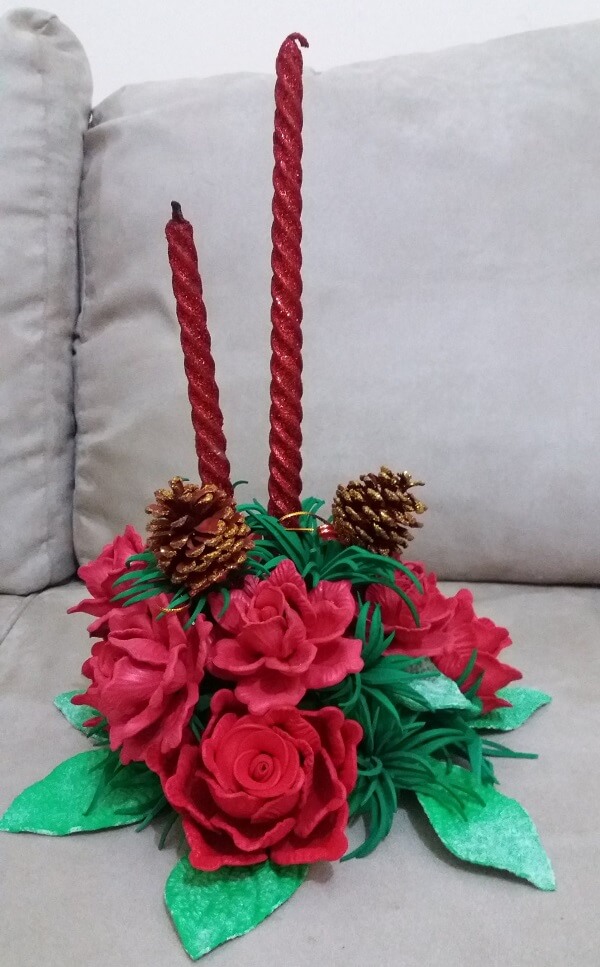 Christmas decoration with EVA flowers