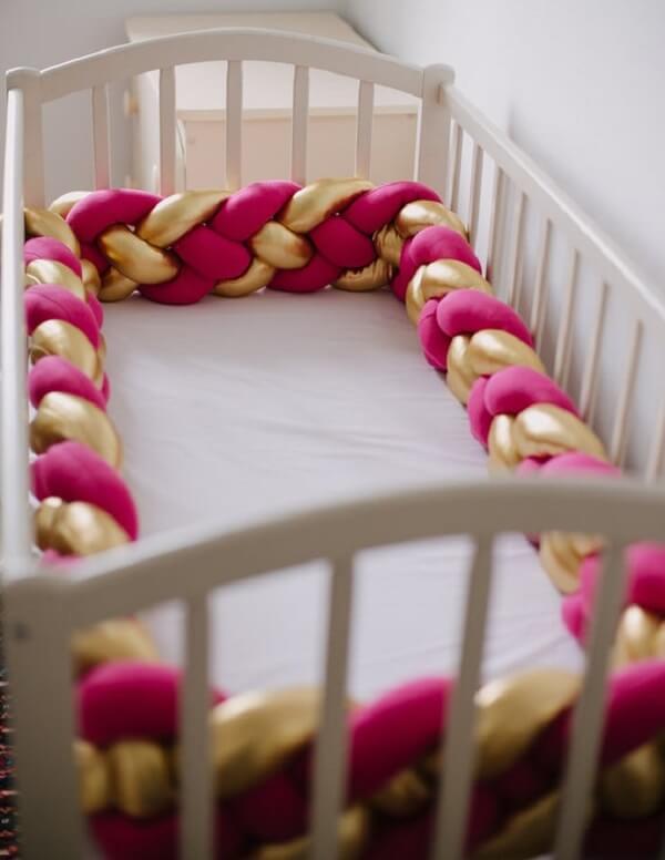 The knot cushion when unrolled can become a crib protector