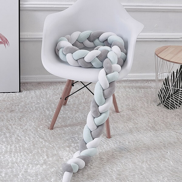 The knots of the knot cushion when unrolled become long