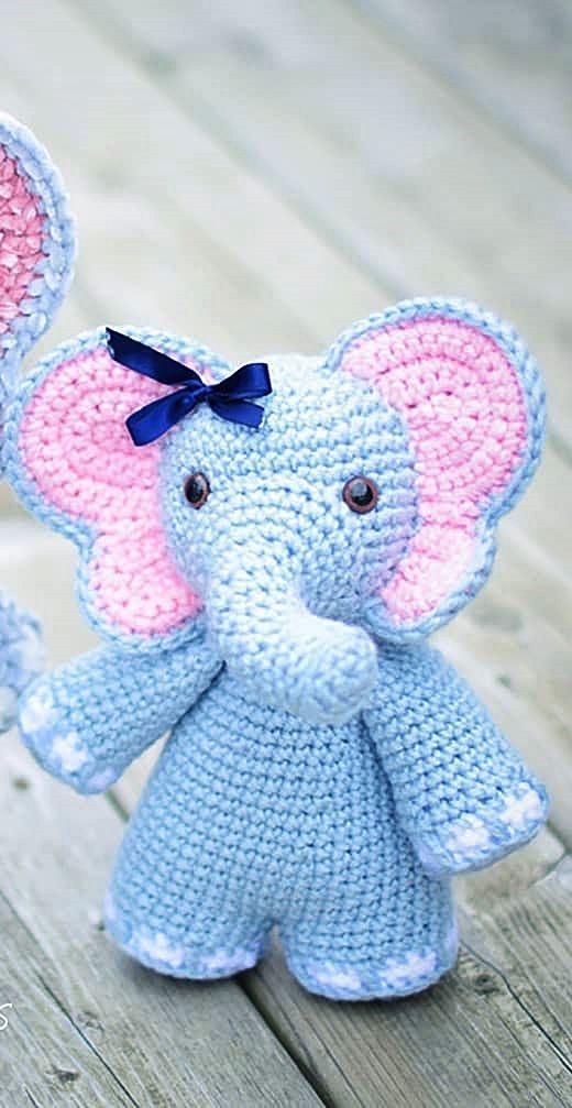 amigurumi - amigurumi blue elephant