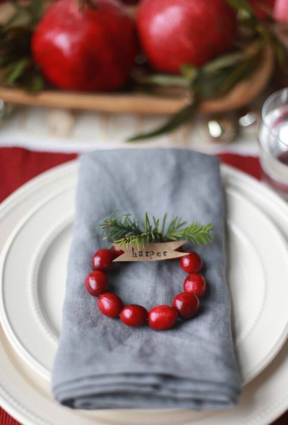 Fabric napkin for christmas party decoration